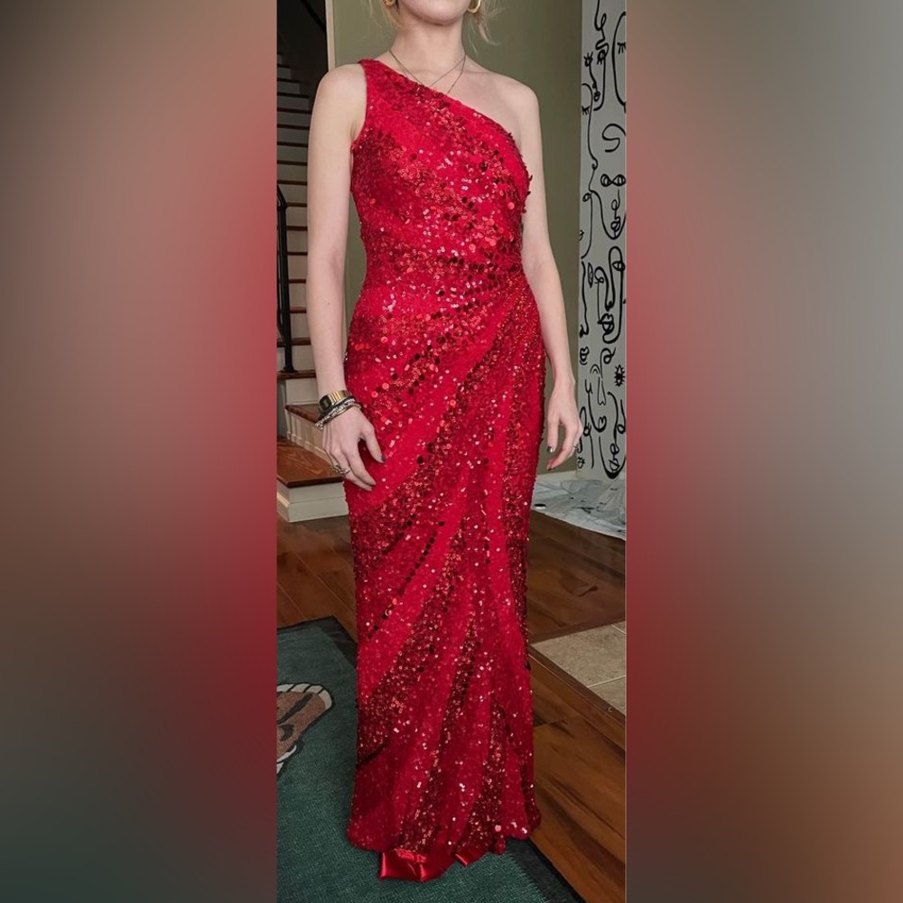 Red Sequin Gown